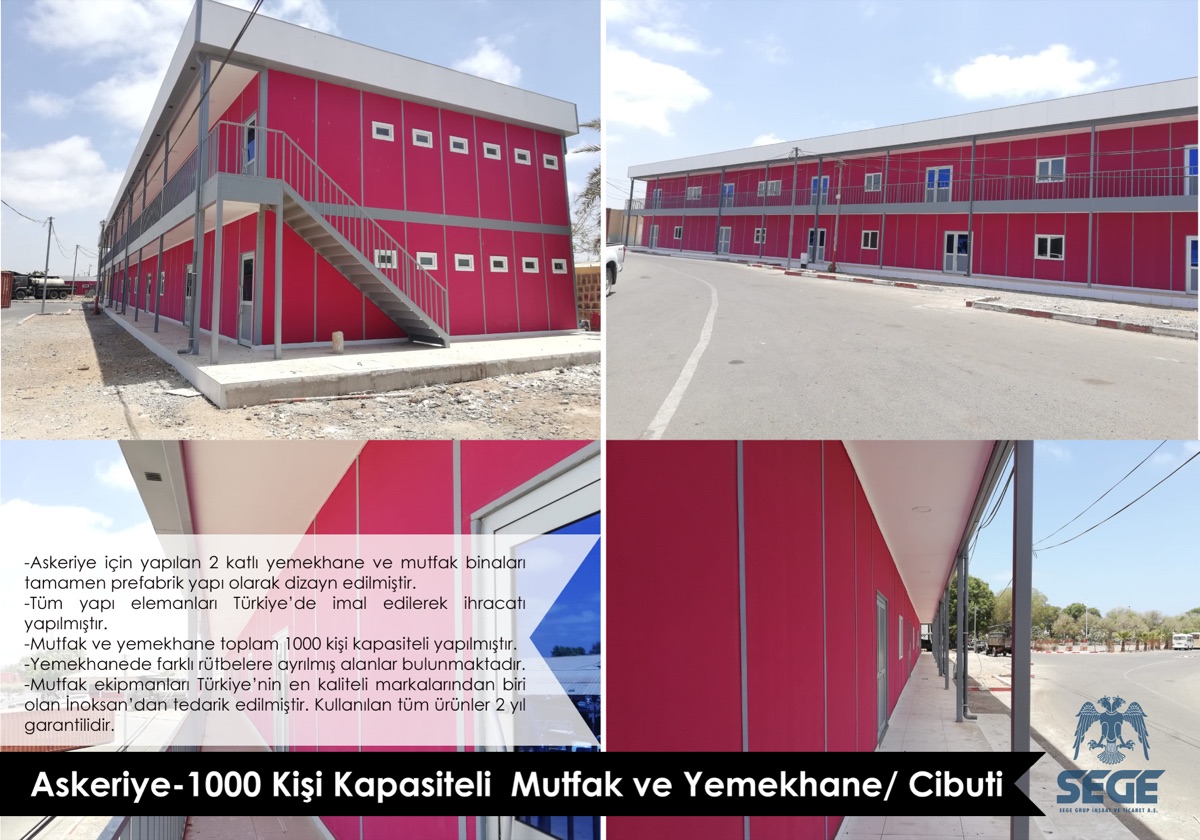 Completed 1,000-person military kitchen and dining facility in Djibouti